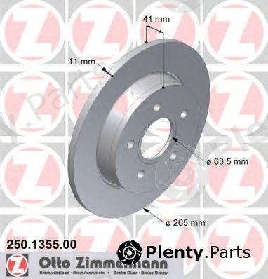  ZIMMERMANN part 250.1355.00 (250135500) Brake Disc