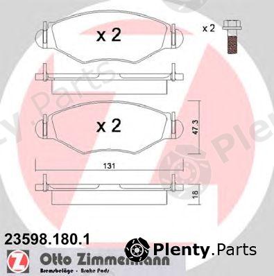  ZIMMERMANN part 23598.180.1 (235981801) Brake Pad Set, disc brake