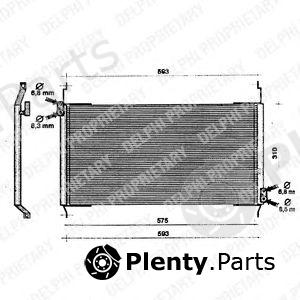  DELPHI part TSP0225160 Condenser, air conditioning