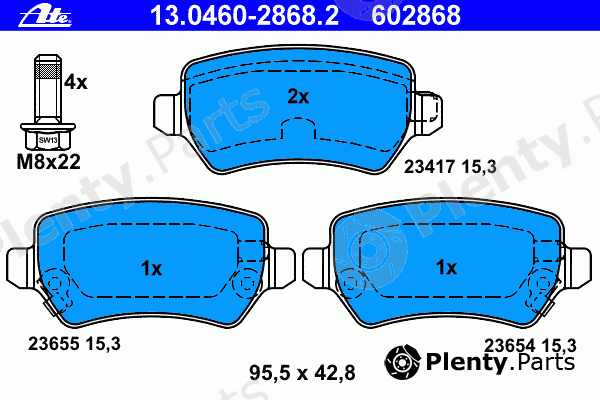  ATE part 13.0460-2868.2 (13046028682) Brake Pad Set, disc brake