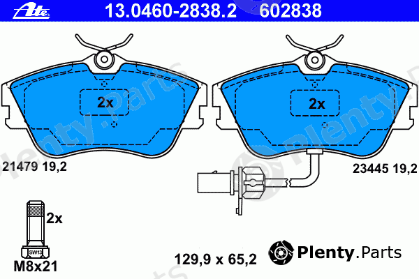  ATE part 13.0460-2838.2 (13046028382) Brake Pad Set, disc brake
