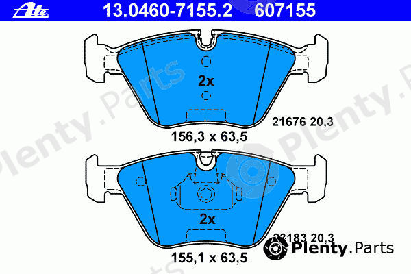  ATE part 13.0460-7155.2 (13046071552) Brake Pad Set, disc brake