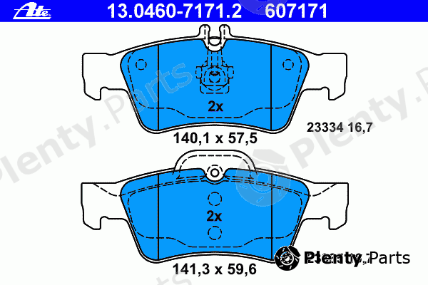  ATE part 13.0460-7171.2 (13046071712) Brake Pad Set, disc brake