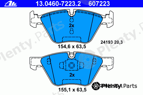  ATE part 13.0460-7223.2 (13046072232) Brake Pad Set, disc brake