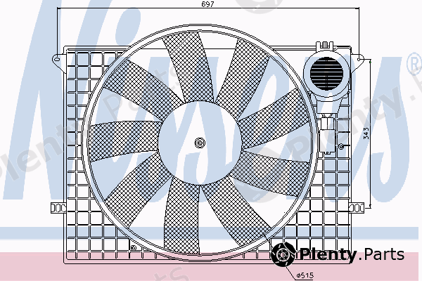  NISSENS part 85401 Fan, radiator