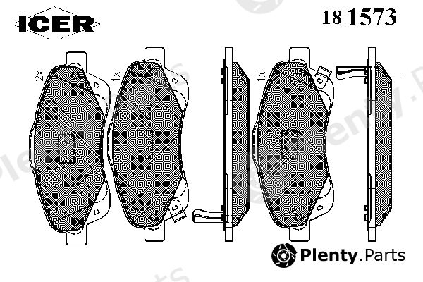  ICER part 181573 Brake Pad Set, disc brake