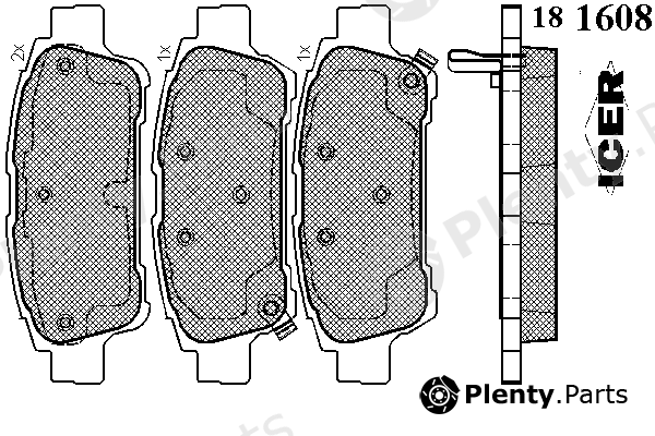  ICER part 181608 Brake Pad Set, disc brake
