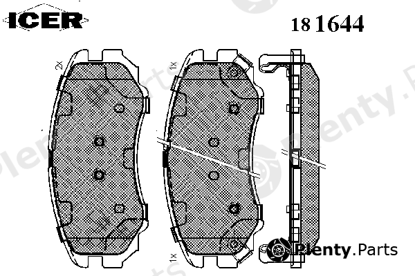  ICER part 181644 Brake Pad Set, disc brake