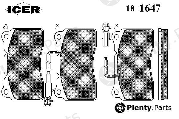  ICER part 181647 Brake Pad Set, disc brake