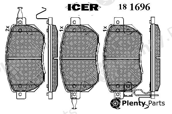  ICER part 181696 Brake Pad Set, disc brake