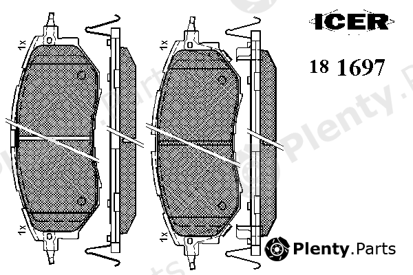  ICER part 181697 Brake Pad Set, disc brake