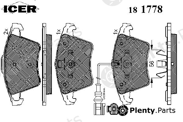  ICER part 181778 Brake Pad Set, disc brake