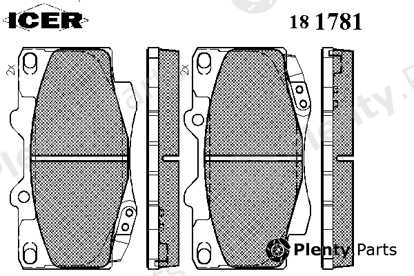  ICER part 181781 Brake Pad Set, disc brake