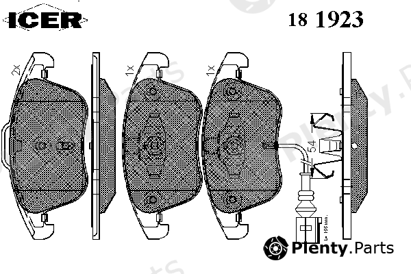 ICER part 181923 Brake Pad Set, disc brake