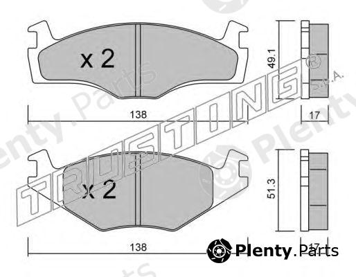  TRUSTING part 047.2 (0472) Brake Pad Set, disc brake