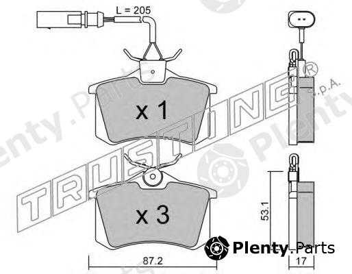  TRUSTING part 102.3 (1023) Brake Pad Set, disc brake