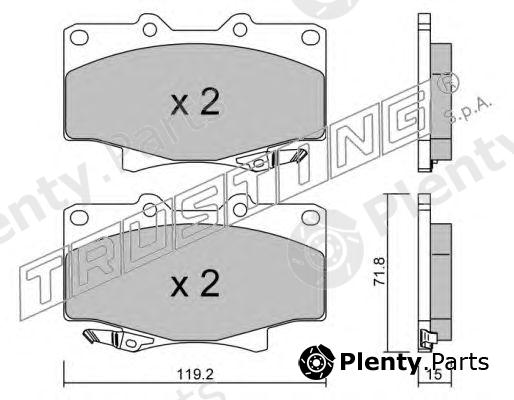  TRUSTING part 156.0 (1560) Brake Pad Set, disc brake