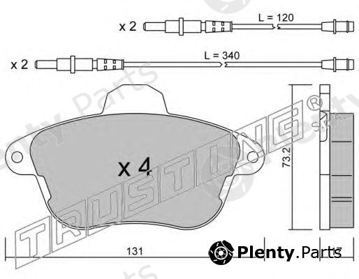  TRUSTING part 191.0 (1910) Brake Pad Set, disc brake