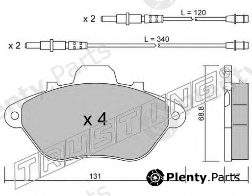  TRUSTING part 192.0 (1920) Brake Pad Set, disc brake