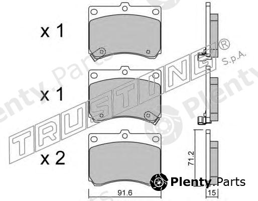  TRUSTING part 205.0 (2050) Brake Pad Set, disc brake