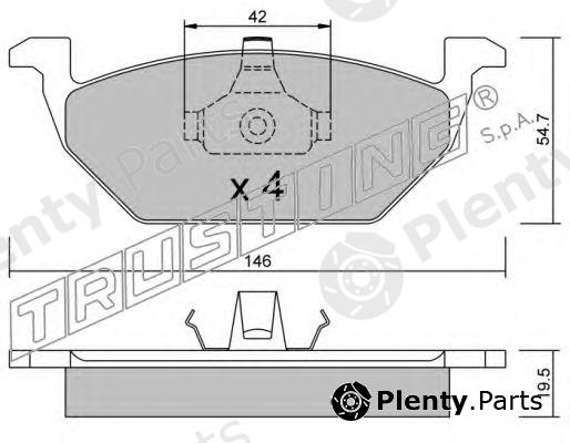  TRUSTING part 220.0 (2200) Brake Pad Set, disc brake