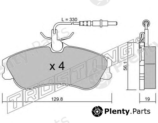  TRUSTING part 226.0 (2260) Brake Pad Set, disc brake