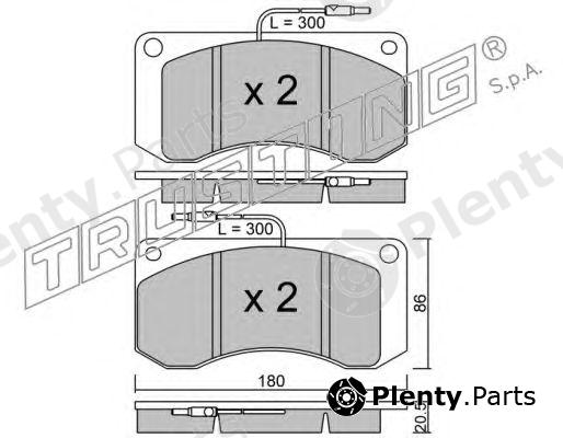  TRUSTING part 281.0 (2810) Brake Pad Set, disc brake