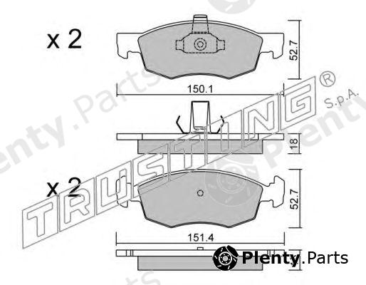  TRUSTING part 283.2 (2832) Brake Pad Set, disc brake