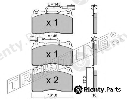  TRUSTING part 297.0 (2970) Brake Pad Set, disc brake