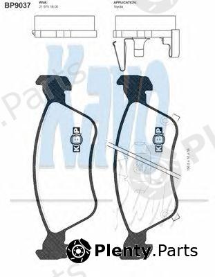 KAVO PARTS part BP-9037 (BP9037) Brake Pad Set, disc brake