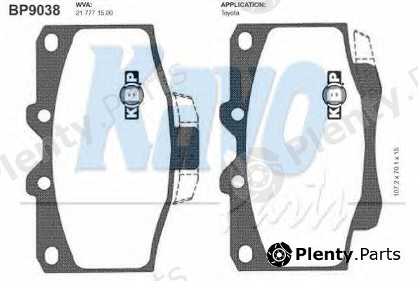  KAVO PARTS part BP-9038 (BP9038) Brake Pad Set, disc brake