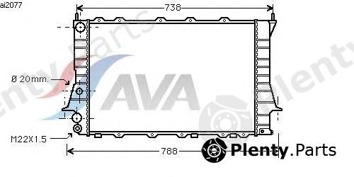  AVA QUALITY COOLING part AIA2077 Radiator, engine cooling