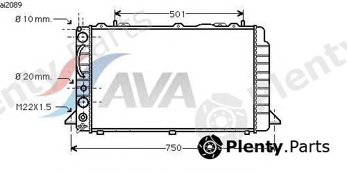  AVA QUALITY COOLING part AIA2089 Radiator, engine cooling
