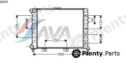  AVA QUALITY COOLING part AL2069 Radiator, engine cooling