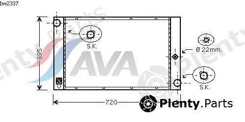  AVA QUALITY COOLING part BW2337 Radiator, engine cooling