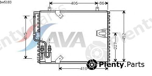  AVA QUALITY COOLING part BW5183 Condenser, air conditioning