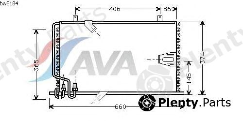  AVA QUALITY COOLING part BW5184 Condenser, air conditioning