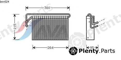  AVA QUALITY COOLING part BWV024 Evaporator, air conditioning