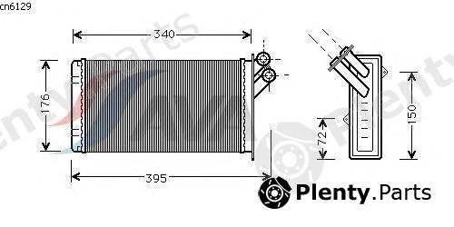  AVA QUALITY COOLING part CN6129 Heat Exchanger, interior heating