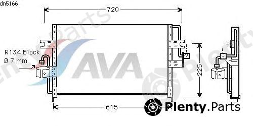  AVA QUALITY COOLING part DN5166 Condenser, air conditioning