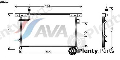  AVA QUALITY COOLING part DN5202 Condenser, air conditioning