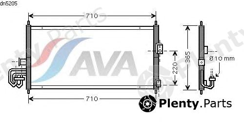  AVA QUALITY COOLING part DN5205 Condenser, air conditioning