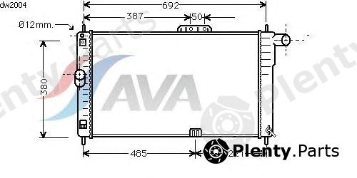  AVA QUALITY COOLING part DW2004 Radiator, engine cooling