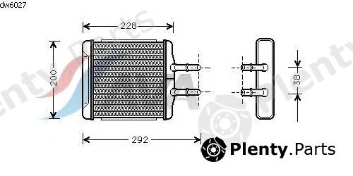  AVA QUALITY COOLING part DW6027 Heat Exchanger, interior heating
