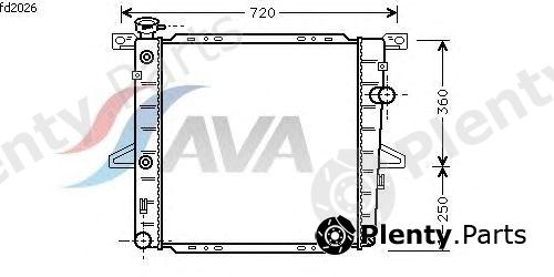  AVA QUALITY COOLING part FD2026 Radiator, engine cooling
