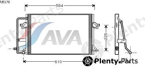 AVA QUALITY COOLING part FD5178 Condenser, air conditioning