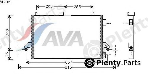 AVA QUALITY COOLING part FD5242 Condenser, air conditioning