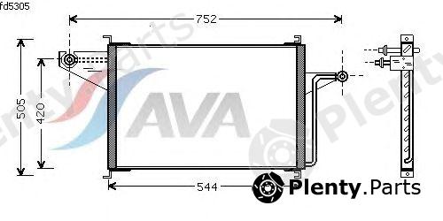  AVA QUALITY COOLING part FD5305 Condenser, air conditioning