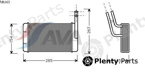  AVA QUALITY COOLING part FD6163 Heat Exchanger, interior heating
