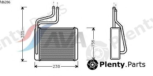  AVA QUALITY COOLING part FD6286 Heat Exchanger, interior heating